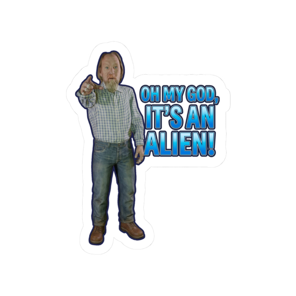 Joe 'Oh My God, It's an Alien!' Trailer Park Alien Kiss-Cut Sticker